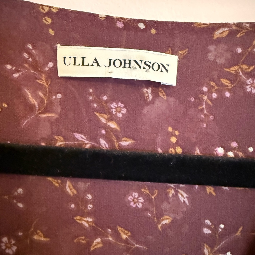 Ulla Johnson Plum and Mustard Floral Top
